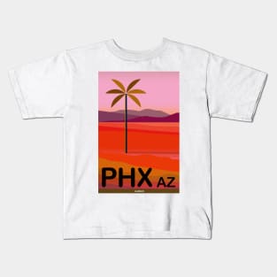 Phoenix Arizona Travel Poster Kids T-Shirt